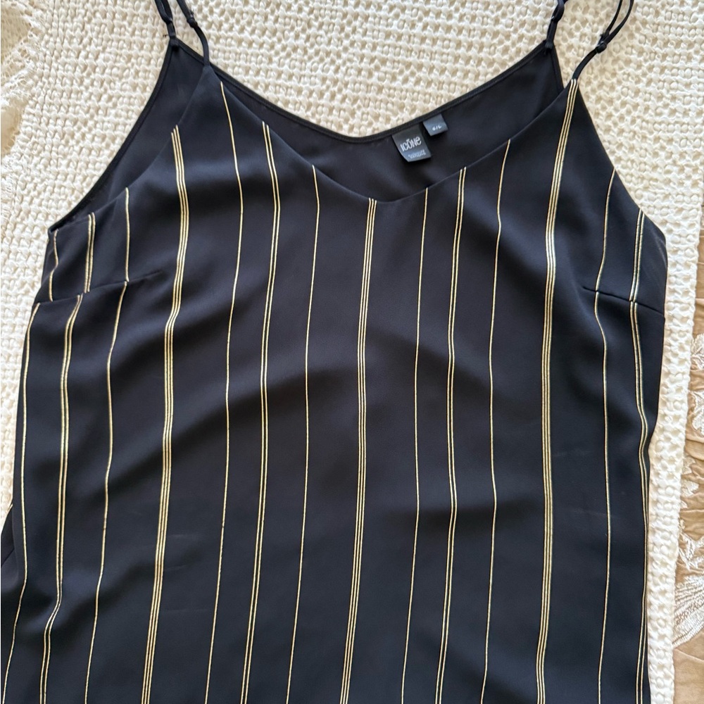 Elegant Black and Gold Camisole Top
